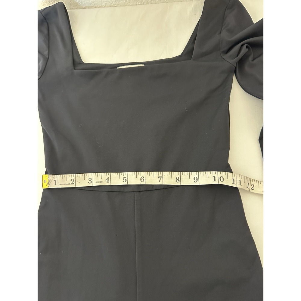 Aritzia Babaton Contour Square Neck Long Sleeve Romper Womens Small Black - Picture 9 of 11
